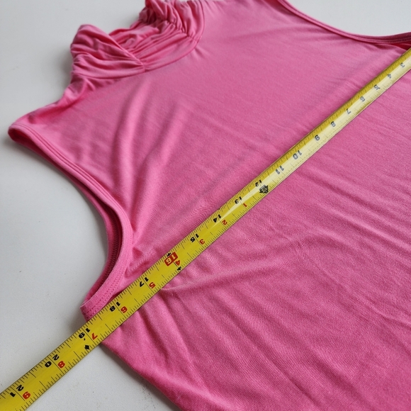 Asara Women's Soft Pink Sleeveless Turtleneck Blouse Top Sttetch Sz L Large - Picture 7 of 10